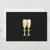 Bruisende champagne 50ste huwelijksverjaardag fees kaart (Achterkant)