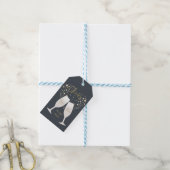 Bruisende Champagne Bedankt Cadeaulabel (Met Touw)