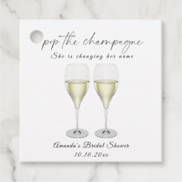 Bruisende champagne bruidsdouche bedankjes labels