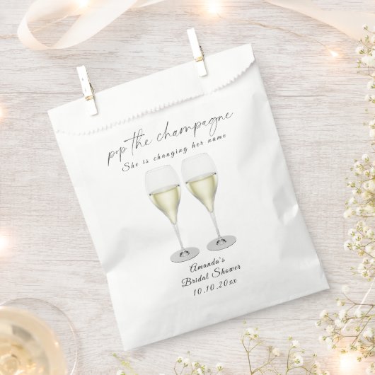 Bruisende champagne bruidsdouche bedankzakje (Geknipt)