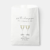 Bruisende champagne bruidsdouche bedankzakje (Voorkant)