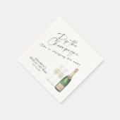 Bruisende champagne Bruidsdouche Servet (Hoek)