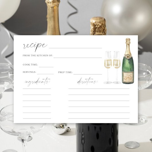 Bruisende champagne Bruidsfeest - receptkaart