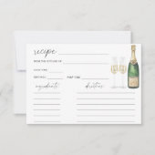 Bruisende champagne Bruidsfeest - receptkaart (Voorkant)