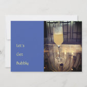 Bruisende Champagne Bruiloft Uitnodiging (Voorkant)