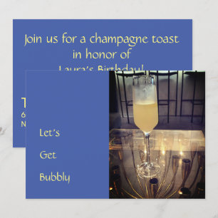 Bruisende Champagne Bruiloft Uitnodiging