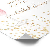 Bruisende cocktails gouden glitters bruids brunch poster (Hoek)