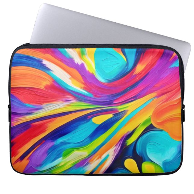 Bruisende Energie-uitbarsting Laptop Sleeve (Voorkant)