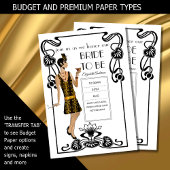 Bruisende Jaren 20 Flapper Art Deco Gatsby Bruidsd Kaart