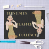 Bruisende Jaren 20 Flapper Goud Glitter Zwart Retr Tissuepapier (Craft)