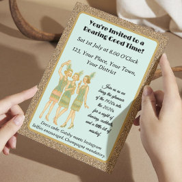 Bruisende jaren 20 instagram-feest 1920's gatsby-f kaart