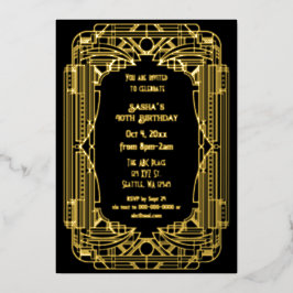 Bruisende jaren 20 kunst grote Gatsby Art Deco Ver Folie Uitnodiging