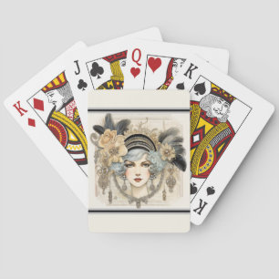 Bruisende Jaren Twintig Flapper Pokerkaarten
