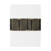 Bruisende jaren twintig Great Gatsby jaren 20 Art  Uitnodigingen Wikkel (Achterkant Voorbeeld)