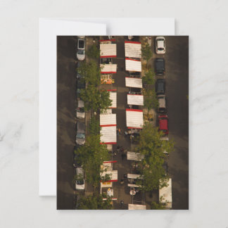 Bruisende marktdag in de buurt van Montparnasse, P Briefkaart