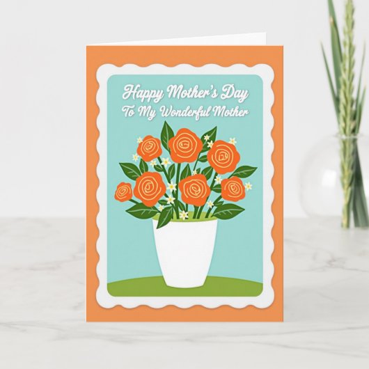 Bruisende Moederdag Boeketkaart Kaart (Voorkant)