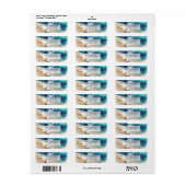 Bruisende Oceaangolven Kust Strand Bruiloft Etiket (Full Sheet)