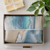 Bruisende Oceaangolven Kust Strand Bruiloft Tissuepapier (Geschenk)