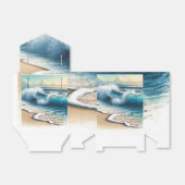 Bruisende Oceaangolven Kuststrand Bruiloft Bedankdoosjes (Uitgevouwen)