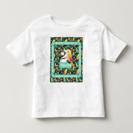 Bruisende Papegaaienfeest: Tropisch Bos Verjaardag Kinder Shirts
