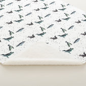Bruisende Pinguïn Sherpa Deken (kies kleur) (3/4)