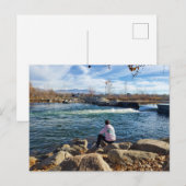 Bruisende rivier natuurtafereel briefkaart (Voorkant / Achterkant)