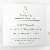 Bruisende Sinaasappel Droom Trouw Drievoudige Kaar Drieluik Aankondiging (Binnenzijde eerst)