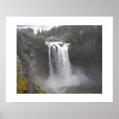 Bruisende Snoqualmie Falls Fotografisch Landschap Poster (Voorkant)