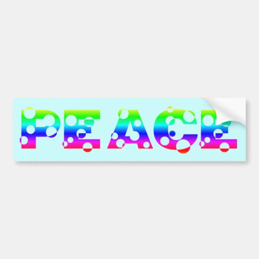 Bruisende Stip Regenboog VREDE Bumpersticker (Voorkant)