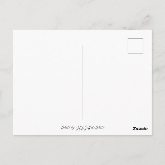 Bruisende tinten blauw briefkaart (Achterkant)