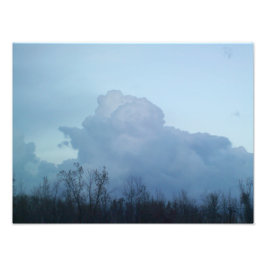 Bruisende tinten blauw foto afdruk