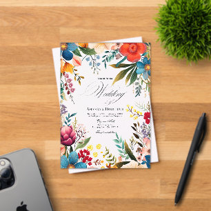 Bruisende Transparante Mexicaanse Fiesta Bloemen B Acryl Uitnodigingen