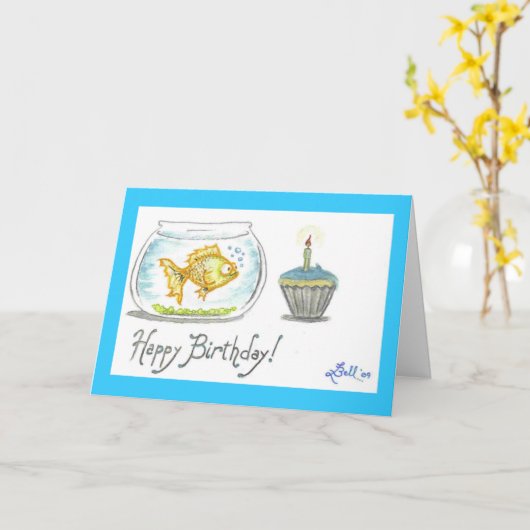 "Bruisende Verjaardag " Kaart (Gele Bloem)