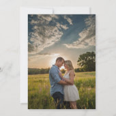 Bruisende Wilde Bloem Foto Trouw Uitnodiging (Achterkant)