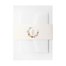 Bruisende Wilde Bloemen Monogram Bruiloft