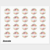 Bruisende zomer ⎢Trouwmonogramsticker Ronde Sticker (Vel)