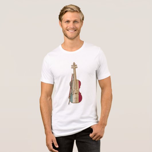bruiskeizer Violinist Tri-Blend Shirt (Voorkant volledig)