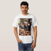 Bruja en la cocina con su gato t-shirt (Voorkant volledig)