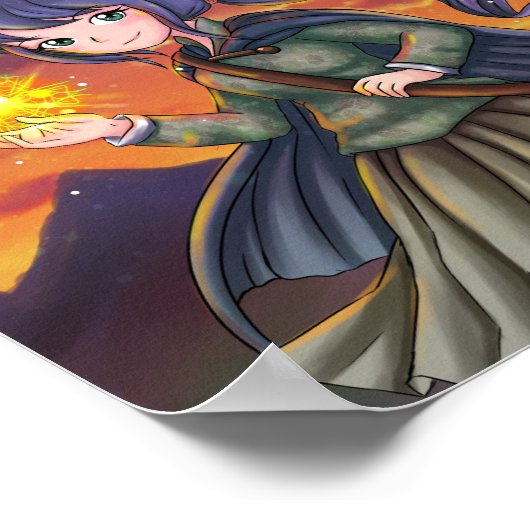 Bruja estilo manga poster (Hoek)