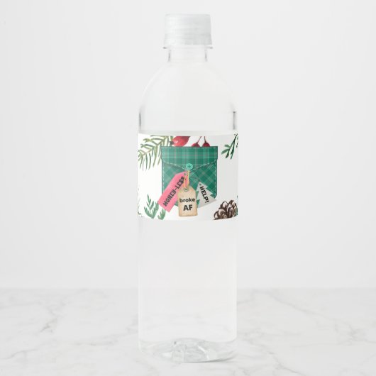 Bruk Pocket Kerst Waterfles Etiketten (Voorkant)