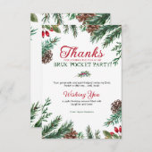 Bruk Pocket Kerstmis en dank u kaarten (Voorkant / Achterkant)