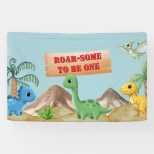 Brul-Geweldig Feest, Dino 1e Verjaardag Spandoek