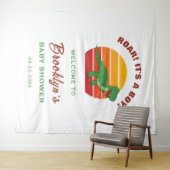 Brul Het Is Een Jongen Schattige Dinosaur Baby Sho Wandkleed (In Situ (horizontaal))