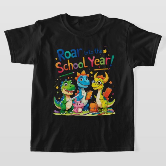 Brul het schooljaar in – Schattige dinosaurus teru T-shirt (Laagn)