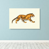 Brul! Ik ben een Tijger! Canvas Afdruk (Insitu (Houten vloer))