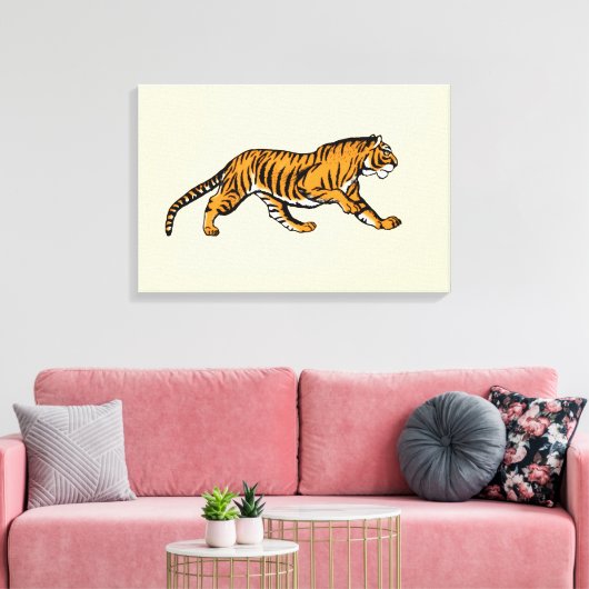 Brul! Ik ben een Tijger! Canvas Afdruk (Insitu (Woonkamer))