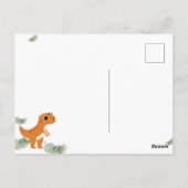 Brul Kleur: Stunning Dinosaurus Verjaardagsuitnodi Briefkaart (Achterkant)