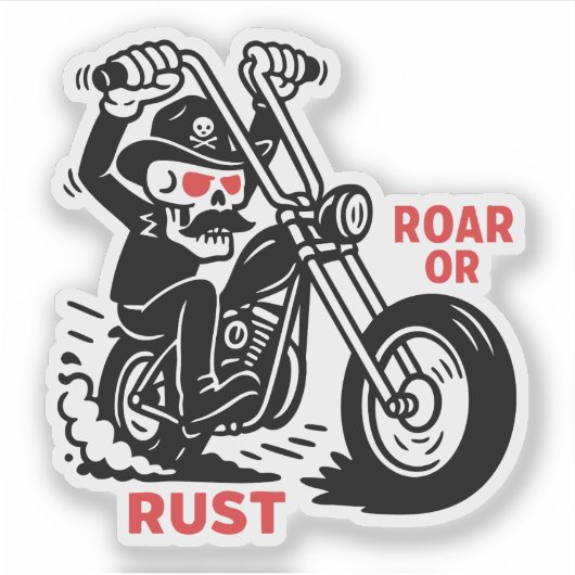 Brul of Roest Sticker (Voorkant)
