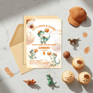 Brul & Scoor Basketbal Dino Jongen Verjaardag Kaart