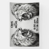 Brul van de Leeuw Aangepaste Tekst Afbeeldingen Spandoek (Verticaal)